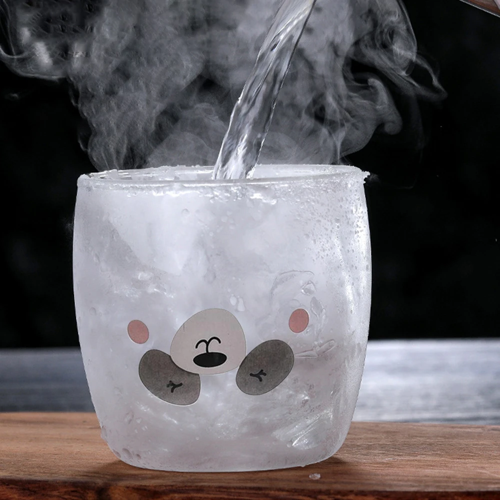 

Creative Christmas Glass Transparent Double Anti-scalding Christmas Tree Star Cup Coffee Milk Water Mug New Year Gift 250ml