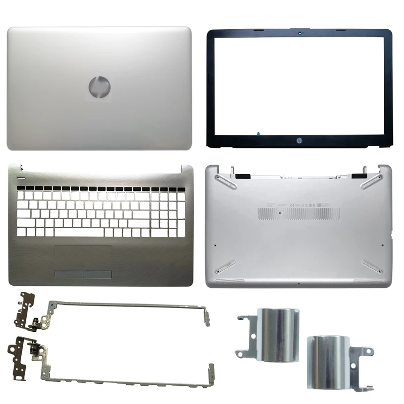 

Новинка для ноутбука HP 15-BS 15-BW 15-BS070WM 15Q-BU, задняя крышка/Передняя панель/петли, чехол серебристый 924892-001