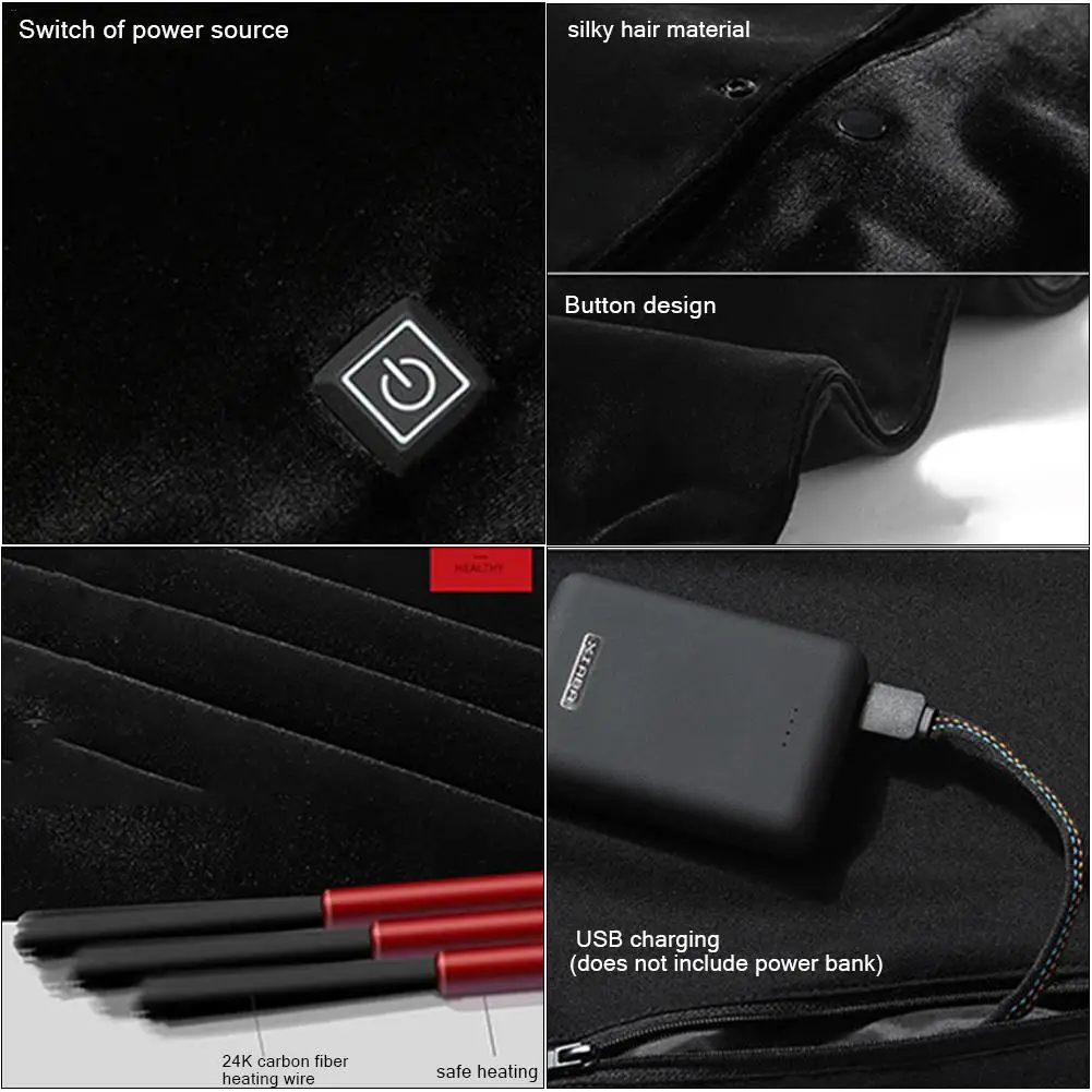 Экономичный USB мягкий подогреваемый шаль Зимний электрический обогреватель для шеи