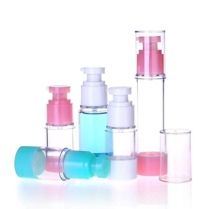 

Empty Plastic Cosmetic Bottle 15ml 30ml 50ml Travel Liquid Bottles Transparent Airless Pump Vacuum Container 100pcs/lot SN1370