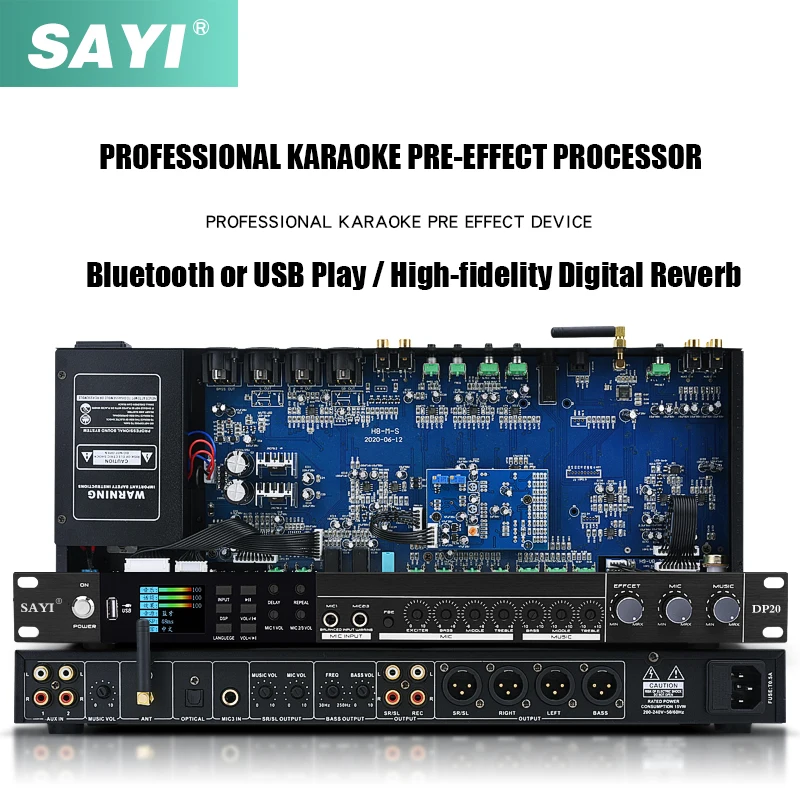 Цифровой процессор предварительных эффектов SAYI DP20 профессиональный звуковой
