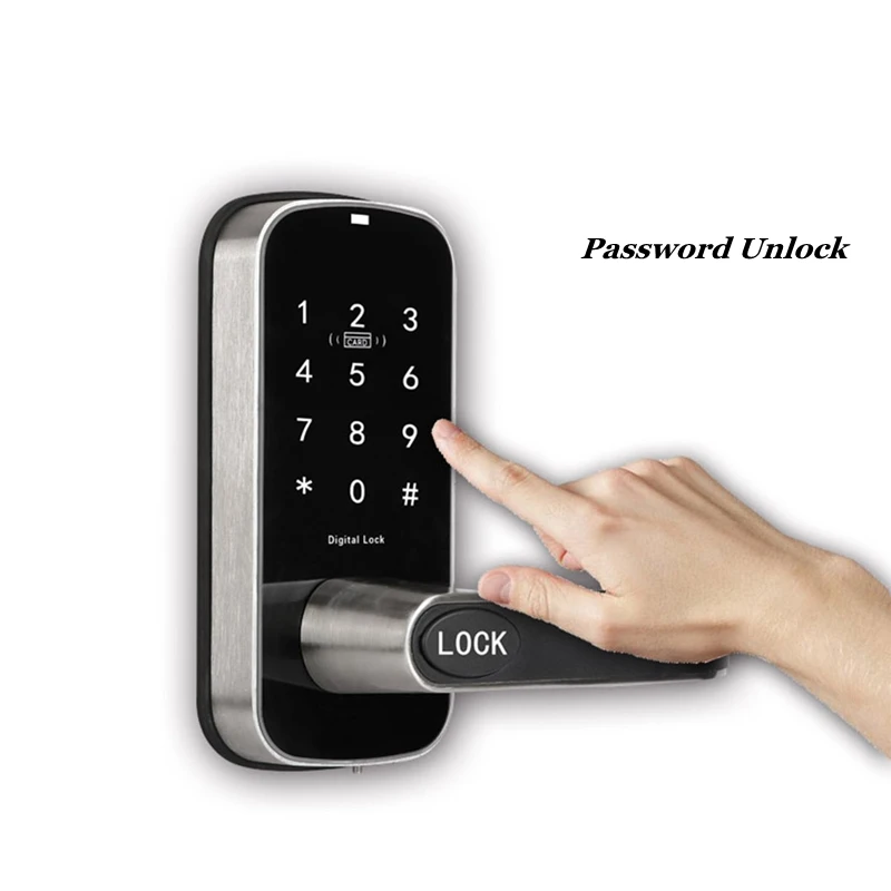 Review Multi-function Password Lock Home Security Wifi Control IC Card Door Lock Bluetooth Smart Lock For Office Hotel Home Anti-thief