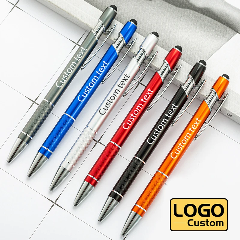 

Spray Glue Touch Screen Pen Multifunctional Capacitive Pen Metal Ballpoint Pen Custom Logo Exquisite Gift Stationery Wholesale