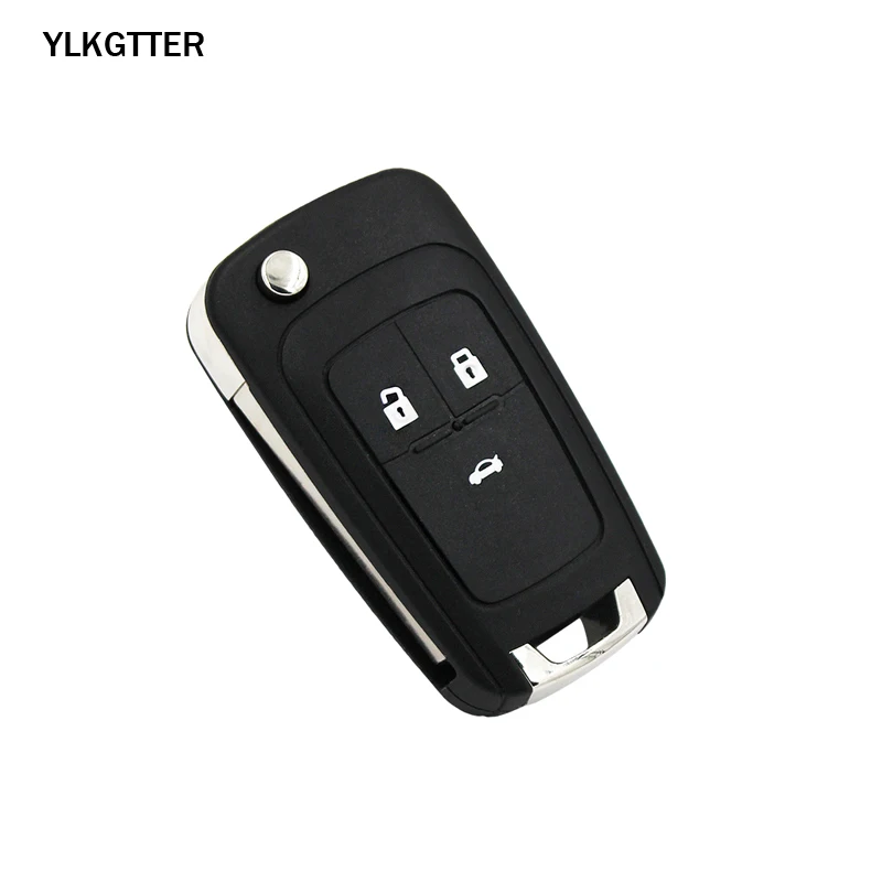 

YLKGTTER 3 Button Flip Folding Remote Key For Chevrolet/Buick/Opel with 315/433MHz Transponder ID46 Chip & HU100 Uncut Blade