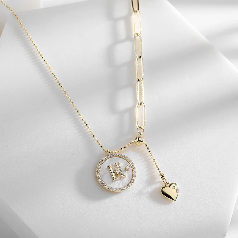 2021 модные ювелирные изделия золотые круглые кристаллы буквы H светильник