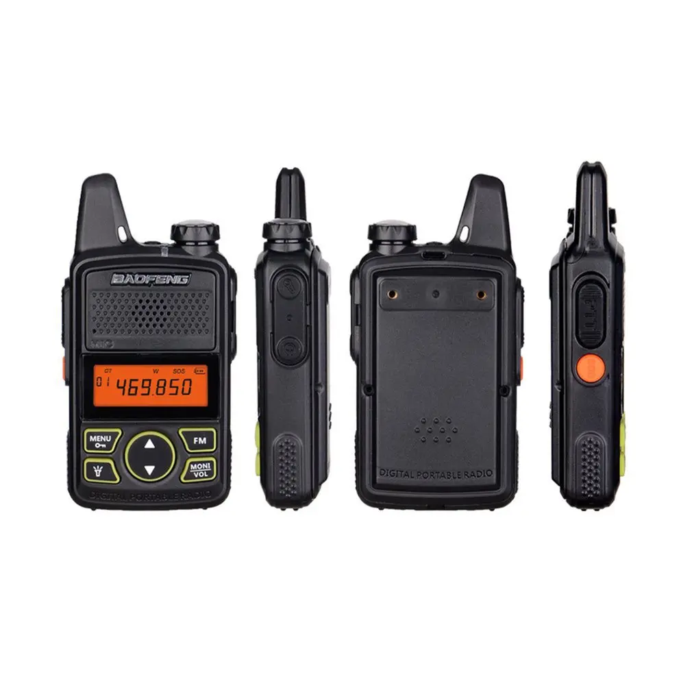 Детская рация Baofeng BF-T1 Mini T1 Портативная радиостанция HF 400-470 МГц 20 каналов 0 5 Вт-3 Вт 3
