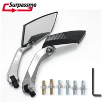 universal motorcycle rear view mirror scooter rear view side mirror abs shell aluminum rod carbon fiber motorbike mirror parts