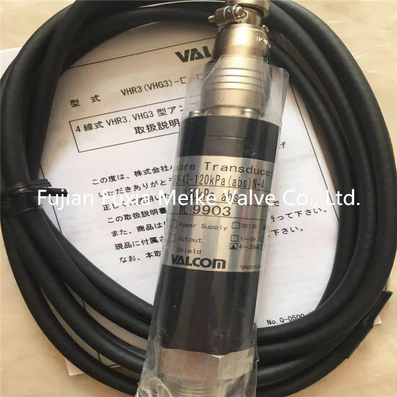Delivery Time 45 Days Original Japanese VALCOM Pressure Sensor  VHR3-A3-120KPa(abs)N-4