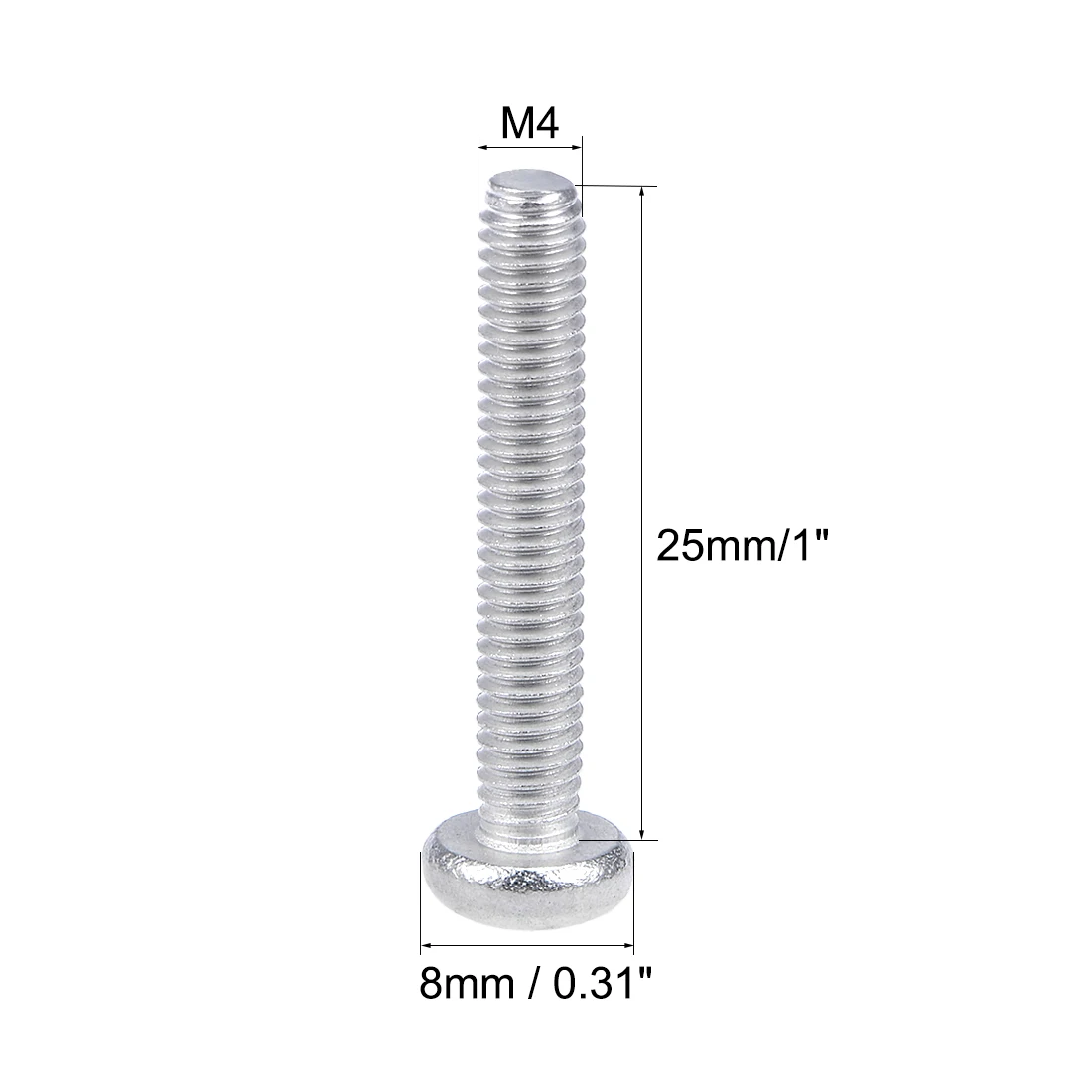 

Uxcell Machine Screws Pan Head Screw M4x25mm 20Pcs