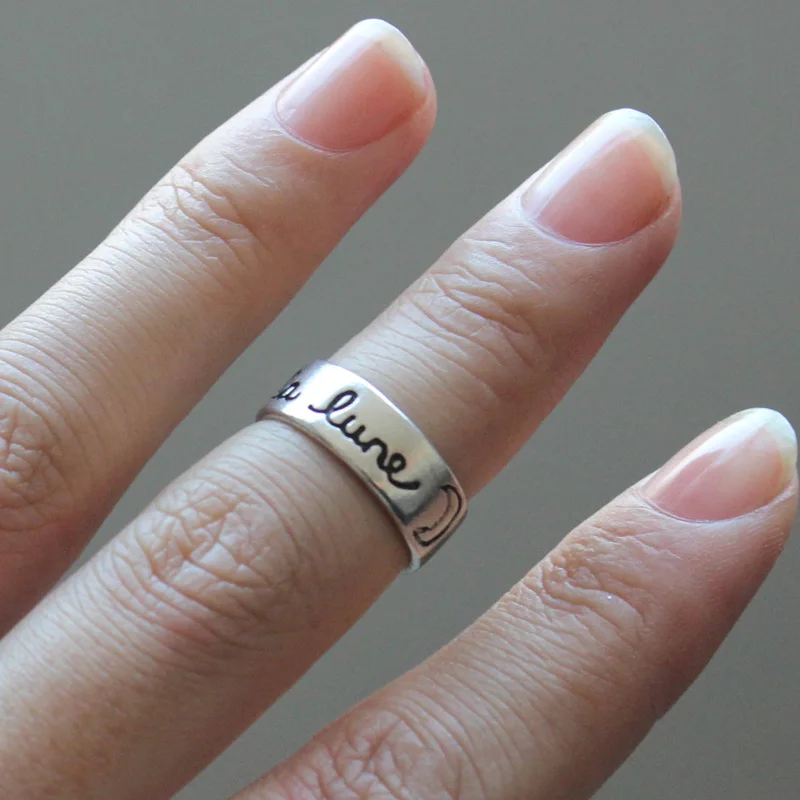 1 античное французское кольцо &quotla lune&quot регулируемое этническое для девочек