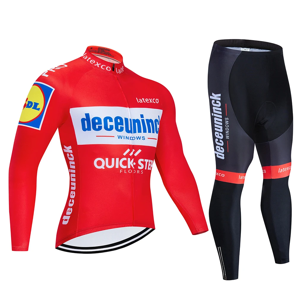 2020 QUICK STEP осень для мужчин с длинным рукавом быстросохнущая Велоспорт Джерси