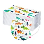 Маска для лица одноразовая в виде динозавра, пылезащитная трехслойная маска для косплея и Хэллоуина, 50 шт.