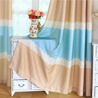 modern simple and fresh pastoral printing curtain finished custom high shading curtains for living dining room bedroom