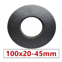 1pcs ring ferrite magnet 100x20 mm hole 45mm permanent magnet 100mm x 20mm black round speaker ceramic magnet 10020 100 45x20mm
