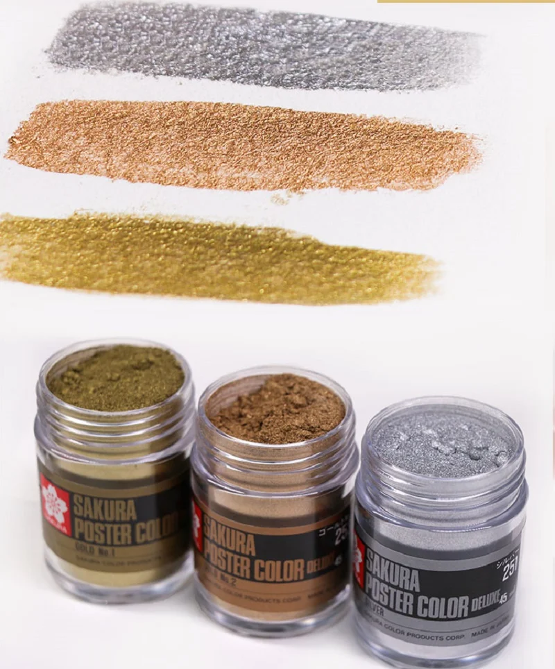 Японская оригинальная краска для гуаши Сакура в бутылке 45 мл Художественная