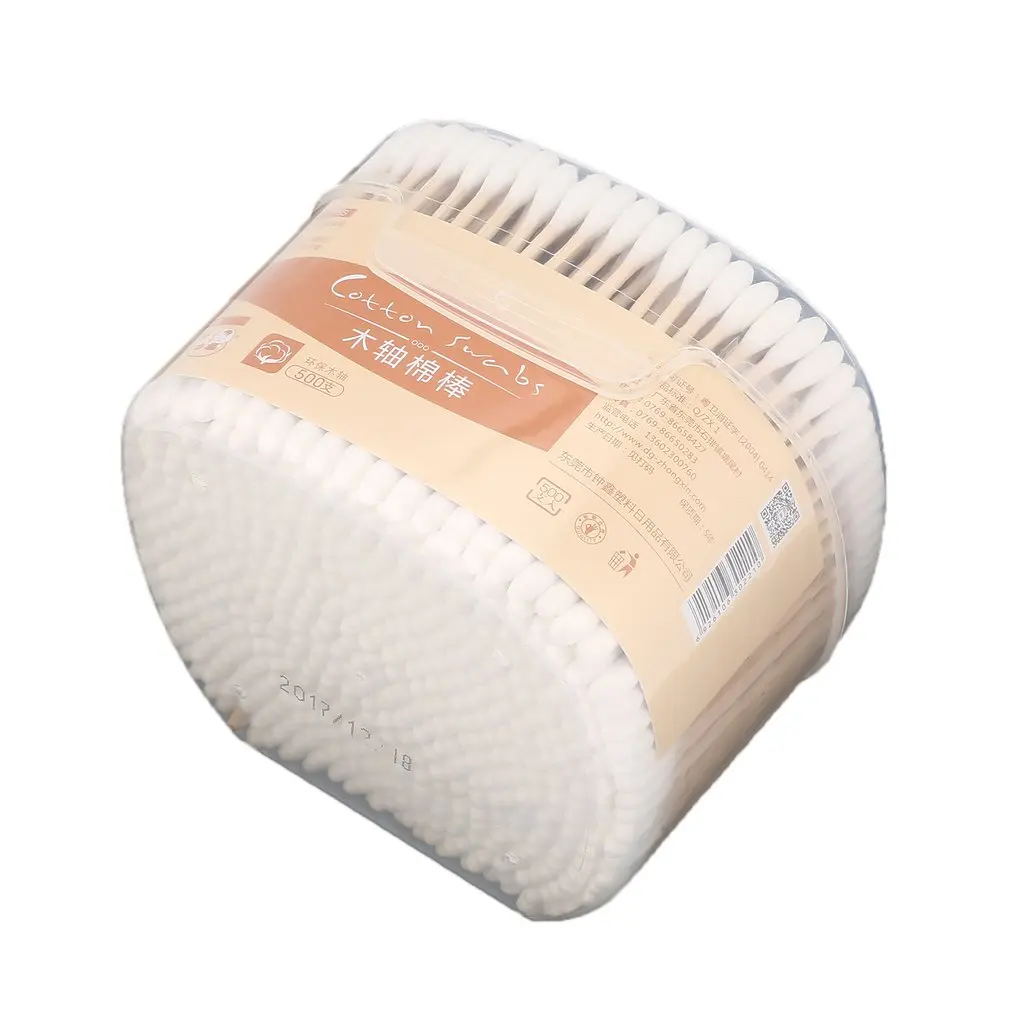 

150/200PCS/Box Compact Cotton Swabs Double Head Wood Sticks Nose Ears Cleaning Cosmetics Health Care Cotton Buds