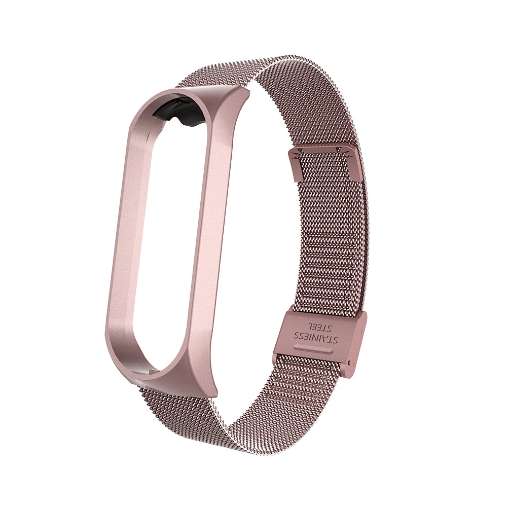 Rose pink strap Браслет из нержавеющей стали для mi Band Xiao mi 2, смарт-кожаный ремешок для наручных часов, ремешок для Xiaomi mi, 3 браслета, аксессуары - Цвет: Rose pink strap
