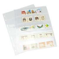 10pcs banknotes transparent album pages 123456 rows album pockets postage stamp tokens medallions badges collection