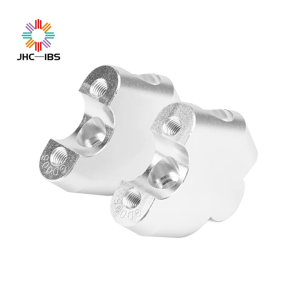 Мотоцикл серебряный и черный CNC алюминий Ручка Бар Крепление Зажим адаптер