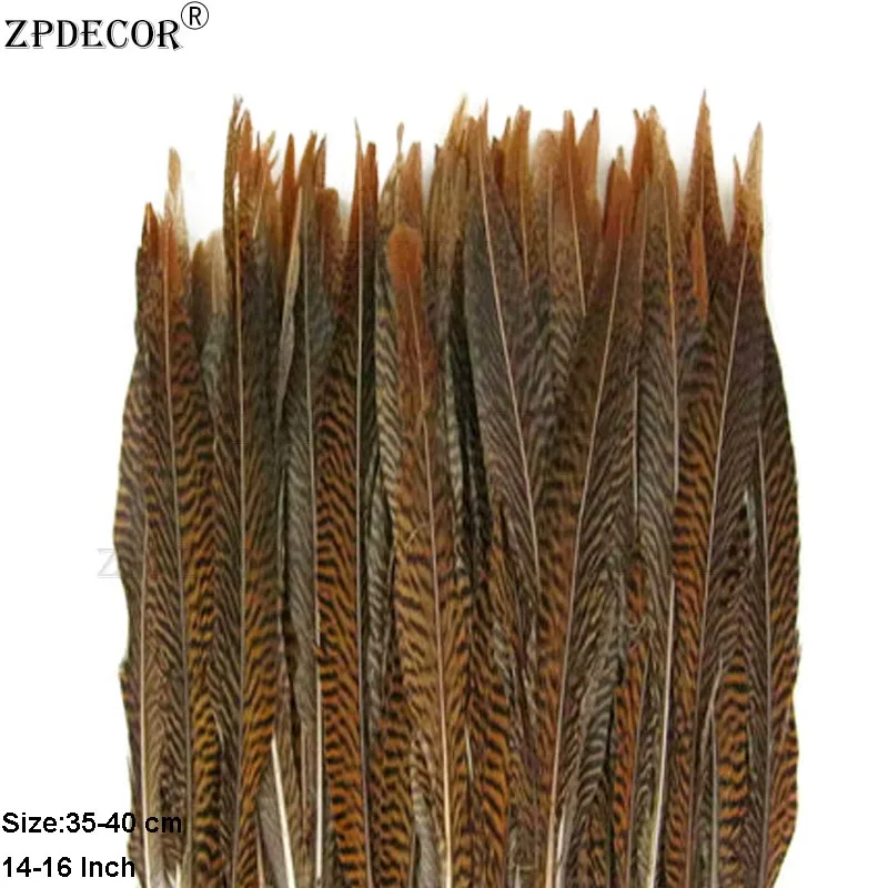 Перья фазана золотистого цвета для рукоделия 14 16 дюймов 35 40 см|Перо| |