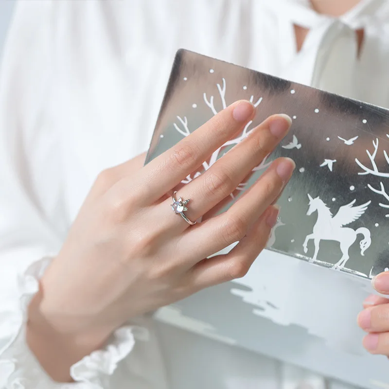 Модное кольцо из стерлингового серебра 925 пробы вечерние ювелирные изделия