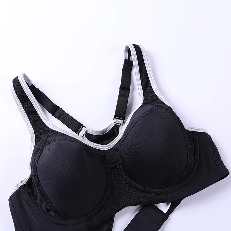 Racerback Underwire Sports Bra High Impact Full Support Lightly Lined Workout Bras For Women Black Lady Underwear Yoga Bralette