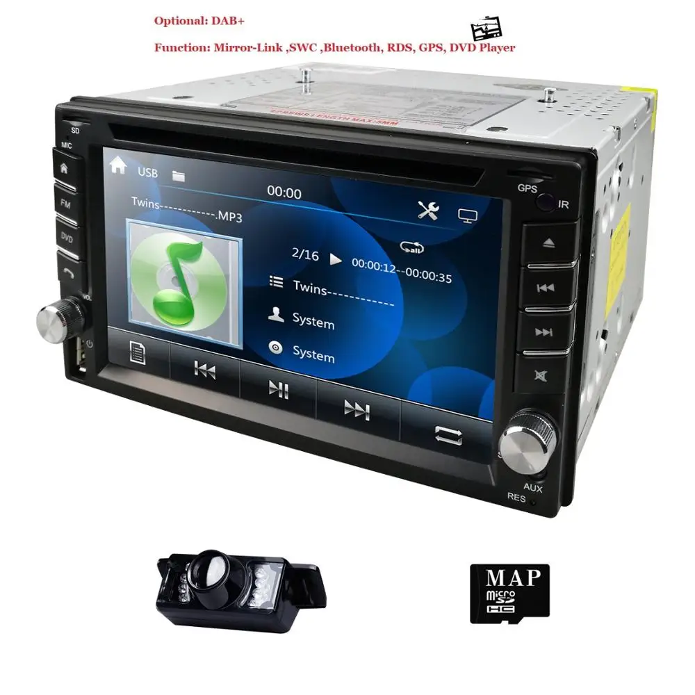Автомобильный DVD-плеер универсальная двойная стерео-система с GPS Навигатором