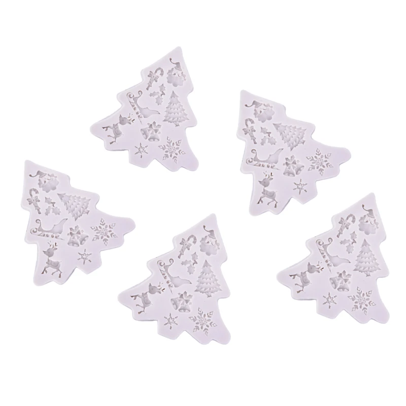 3D формы для тортов Пищевая силиконовая Рождественская елка олень Санта Клаус