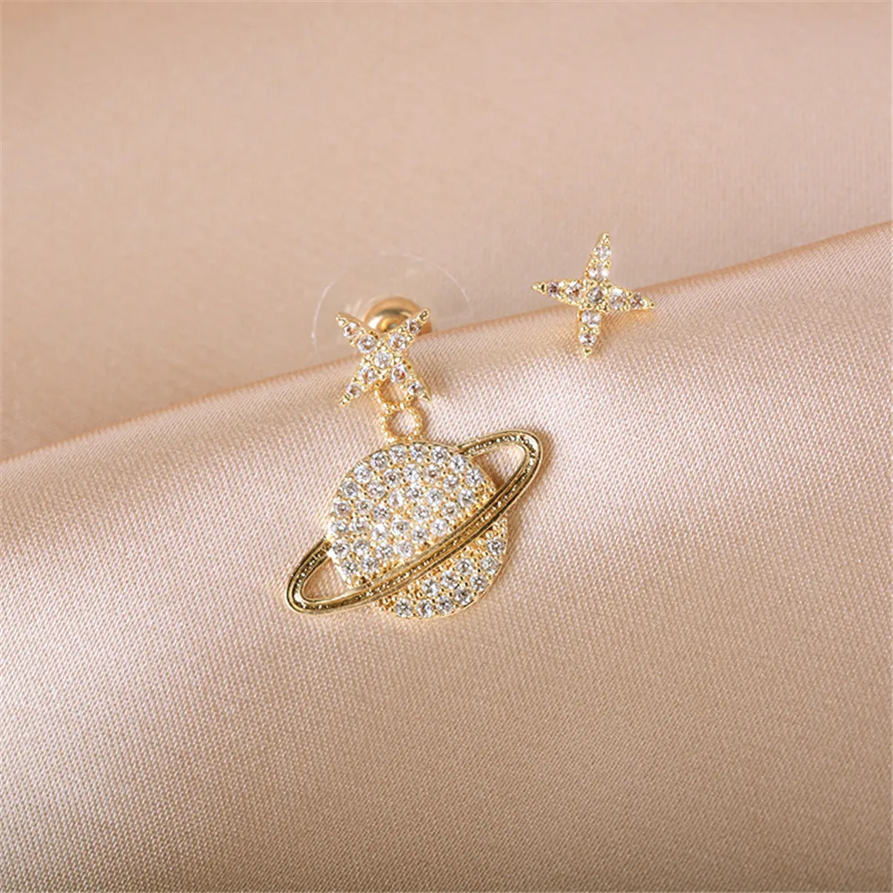 

2020 Trend Simple Circle Crosses Asymmetric Stud Earrings For Women Trendy Piercing Ear 925 Sterling Silver Jewelry Female