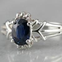 delicate fashion 925 silver inlaid sapphire ring engagement wedding bride love ring gifts jewelry size 6 10