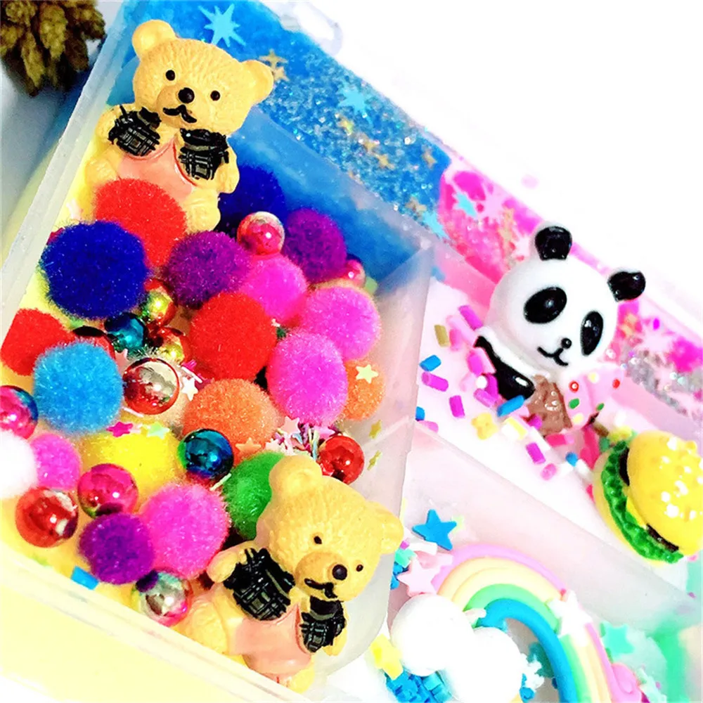 Новинка панда смешивание Единорог облако слайм мягкий набор милый эластичный