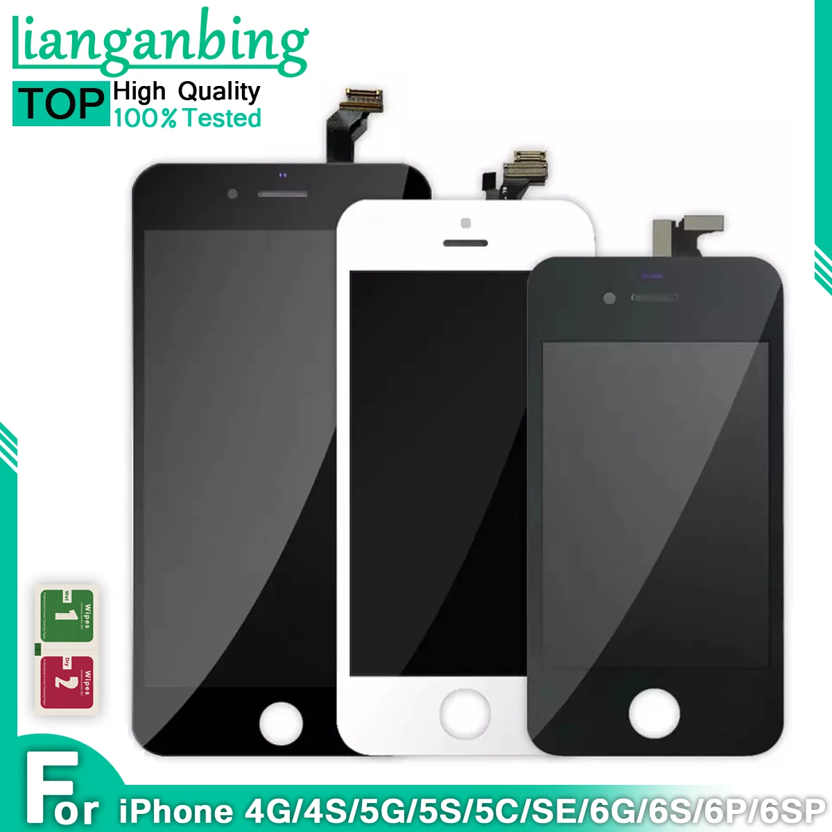 ЖК дисплей качества AAA для Apple iPhone 4 5 5S SE 6 6S plus с сенсорным экраном и дигитайзером в