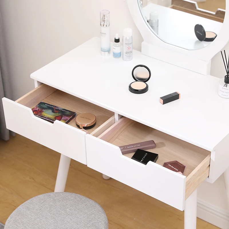 

Dressing Table Modern Minimalist Bedroom Storage Cabinet Mini Cosmetic Table One Nordic style Makeup Table Makeup Supplies