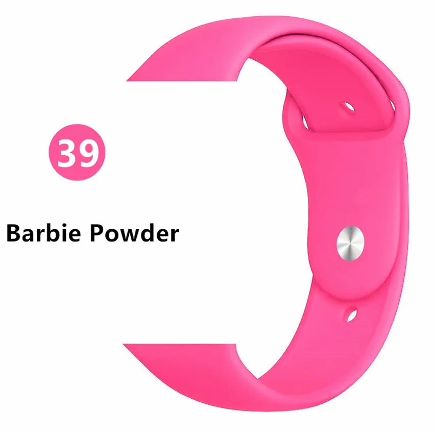 Barbie powder Lbiaodai ремешок для apple watch 4 3 apple watch band apple watch ремешок 44mm 40mm iwatch band 42mm 38mm спортивный силиконовый браслет ремешок для часов ремешки для apple watch 4 3 2 1 - Цвет ремешка: Barbie powder