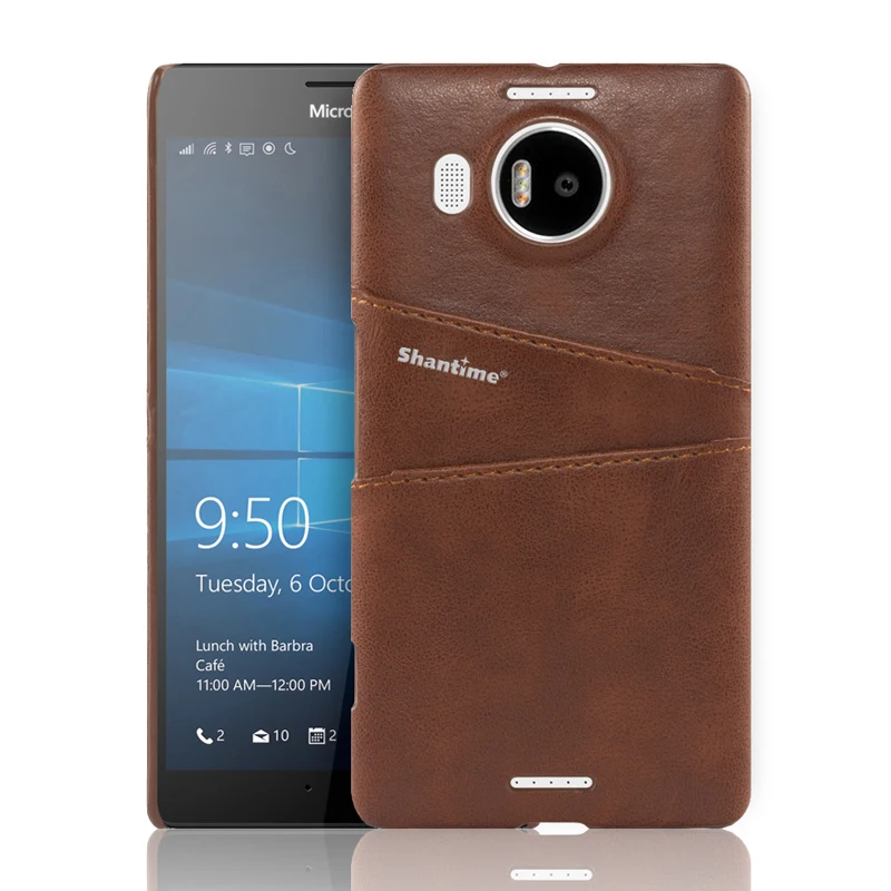 BROWN Чехол-Кошелек из искусственной кожи для Nokia microsoft Lumia 950XL, чехол для телефона, чехол для Nokia microsoft Lumia 950XL, чехол с отделениями для визиток - Цвет: BROWN