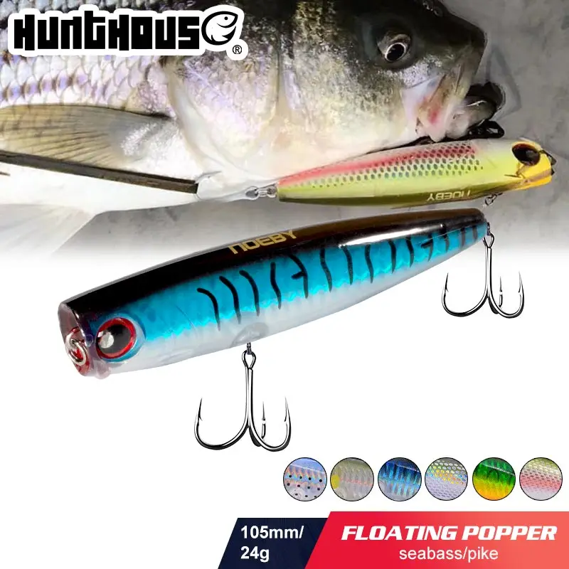 Noeby рыболовная жесткая приманка Поппер 105 мм твердая пластиковая искусственная