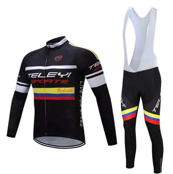 Jersey and Pants Мужская одежда для шоссейного велосипеда, зимний комбинезон, теплый флисовый комплект для велоспорта, Джерси MTB, одежда для горного велосипеда, мужской костюм - Цвет: Jersey and Pants