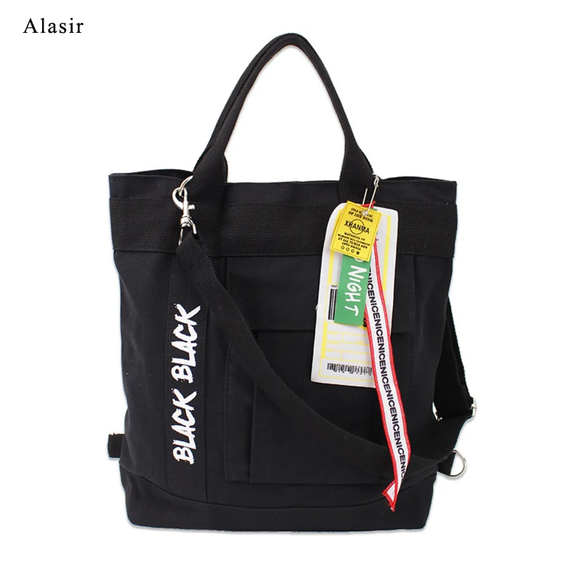 Холщовая Сумка Alasir в Корейском стиле для женщин модные большие дамские сумочки