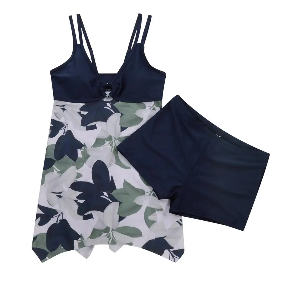 

Women Two Piece Bathing Suits Swimwear Printing Padded Soft Backless Spaghetti Strap Bikini Set Swimsuit for Summer Swimming