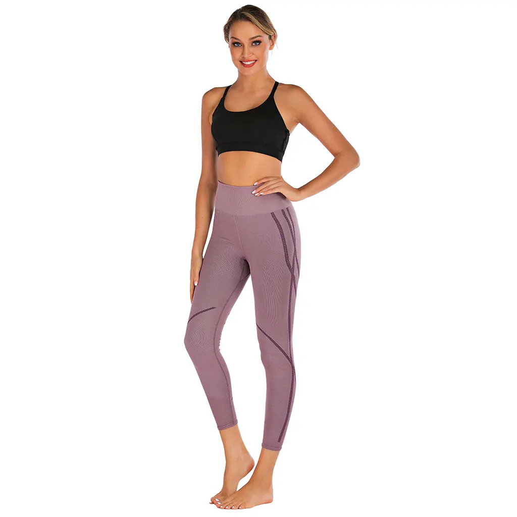 Vertvie Gym Leggings Women Sexy Tight High Waist Sport Yoga Pants Jogging Casual Running Seamless Workout Fitness | Спорт и