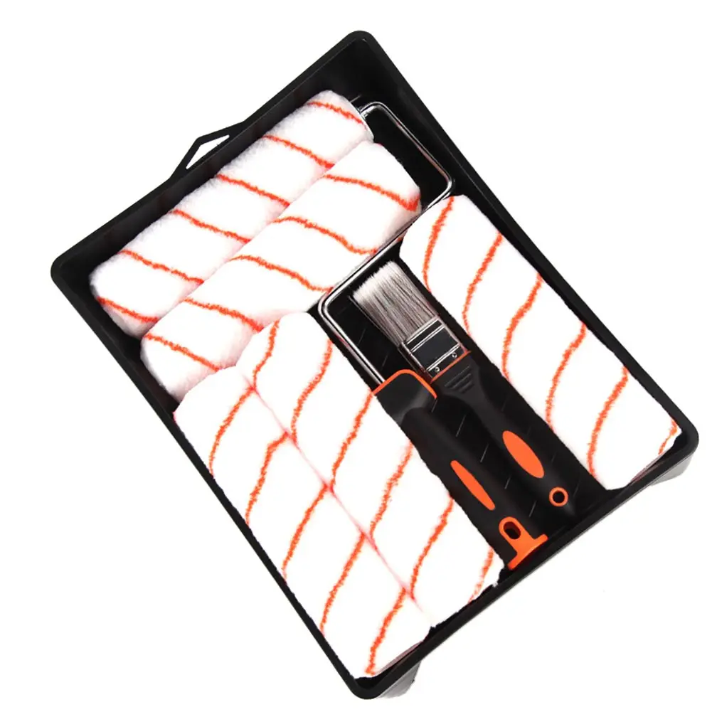 

8Pcs 10inch Home Wall Art Decoration Pattern Painting Brush Paint Roller Tool The rollers to paint, repair and decorate walls.
