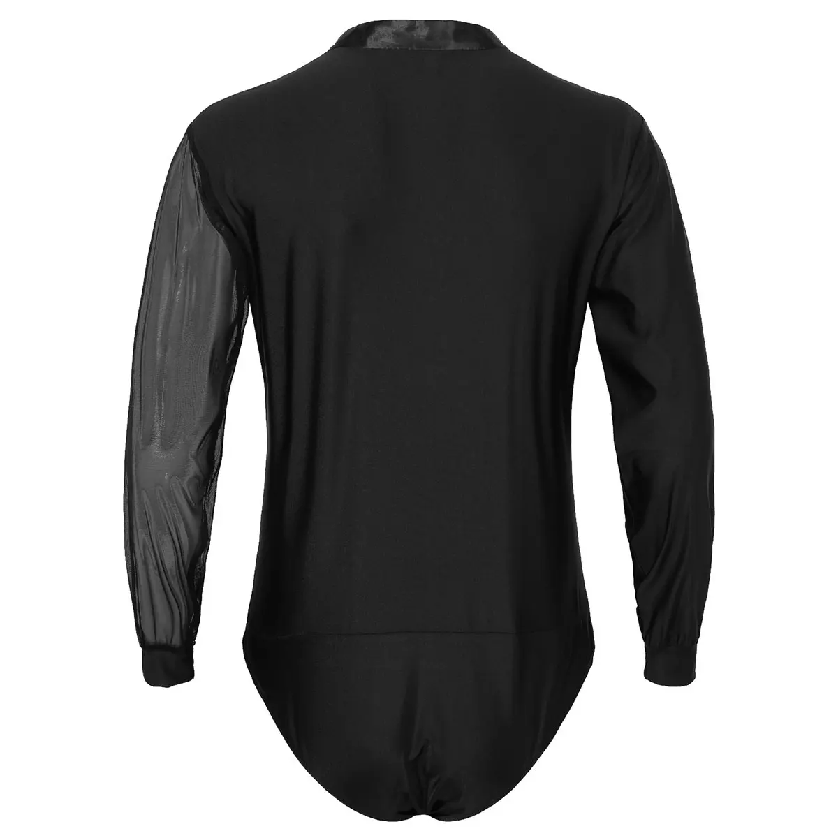 

Men Latin dance shirts V-neck Side Shiny Rhinestones Long Sleeve Ballroom Tango Rumba Dance Shirt Leotard Bodysuit Shirt Tops