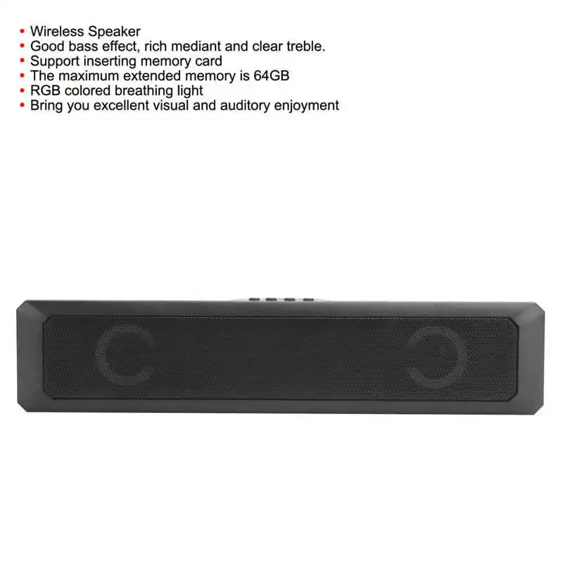 

Subwoofer Speaker RGB Speaker A4 Wireless Audio Loudspeaker RGB Stereo Subwoofer Sound Box Audio Speaker Stereo Speaker