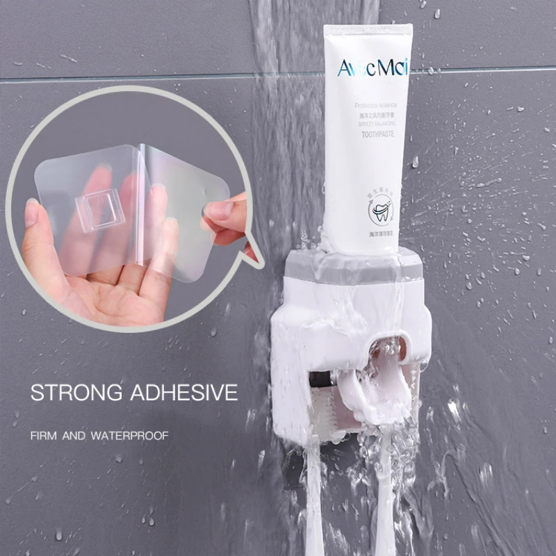 Wall-mounted Toothbrush Holder Automatic Toothpaste Squeezer Dispenser Tooth Brush Organizer Bathroom Accessories Set | Дом и сад