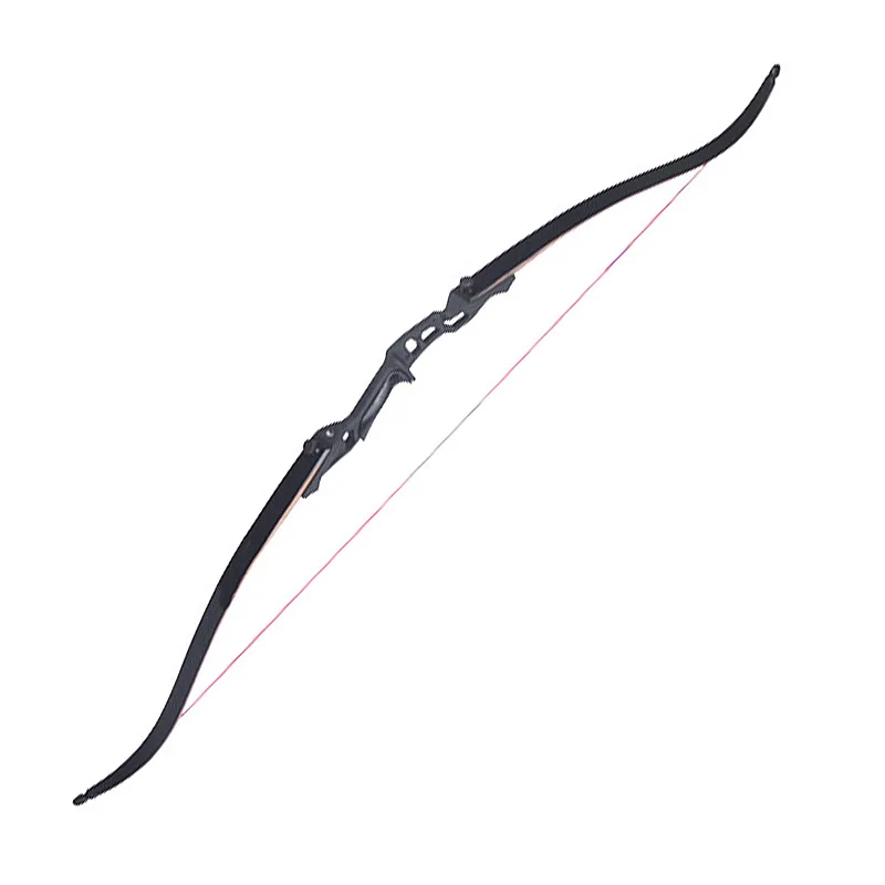

60 Inch 25-50 Lb Archery Recurve Metal Bow Standpipe Hunting Archery Black Training Knockdown Bow Recurve Archery Bow