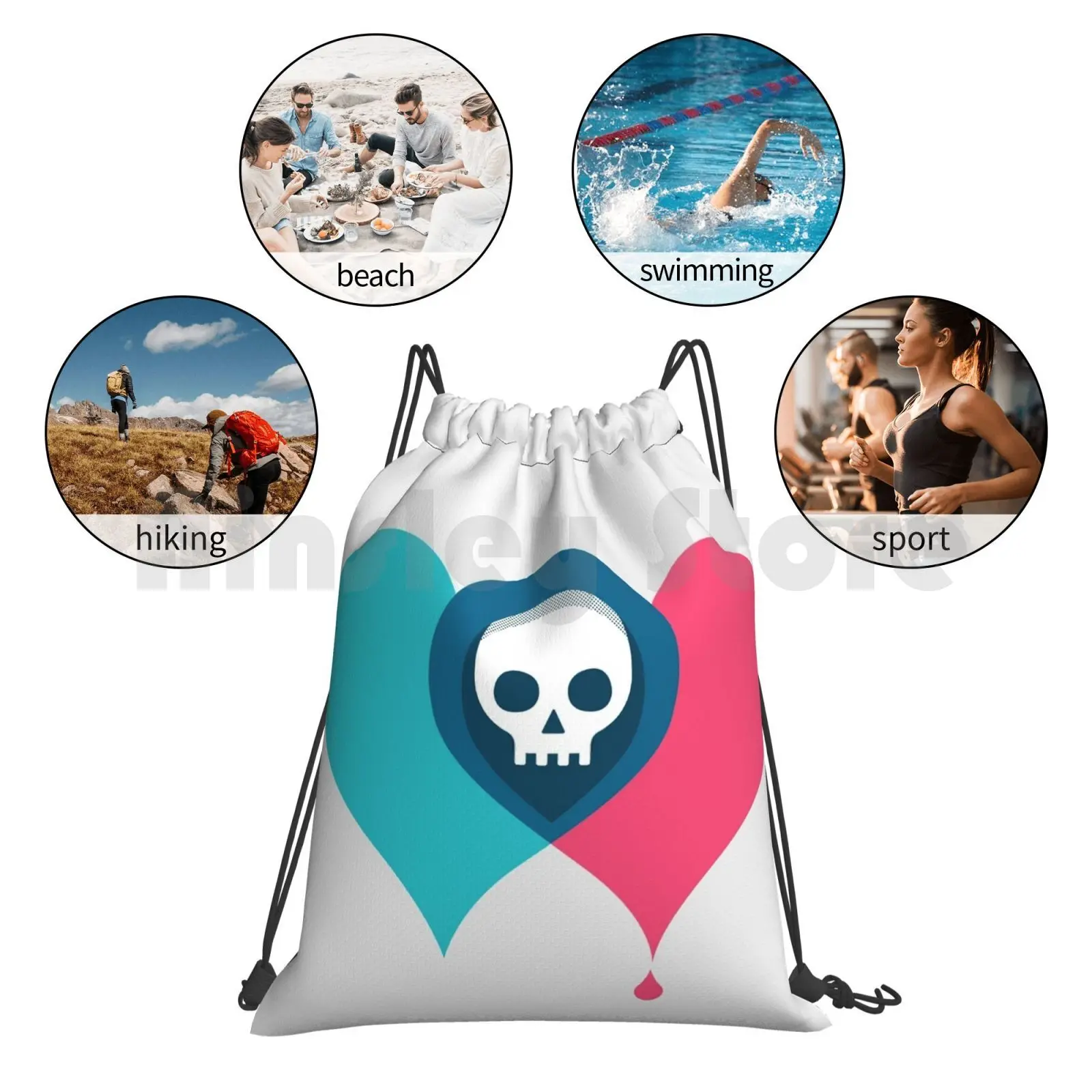 Рюкзак на шнурке для верховой езды скалолазания спортзала литературной тематики