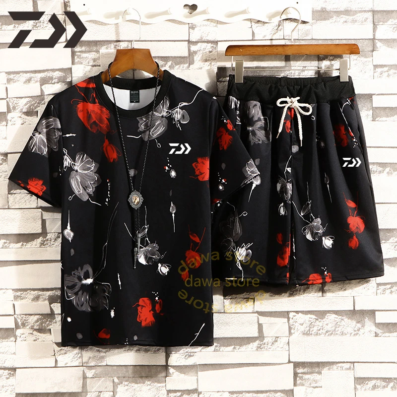 Мужские костюмы для рыбалки футболка летние шорты штаны одежда брюки с