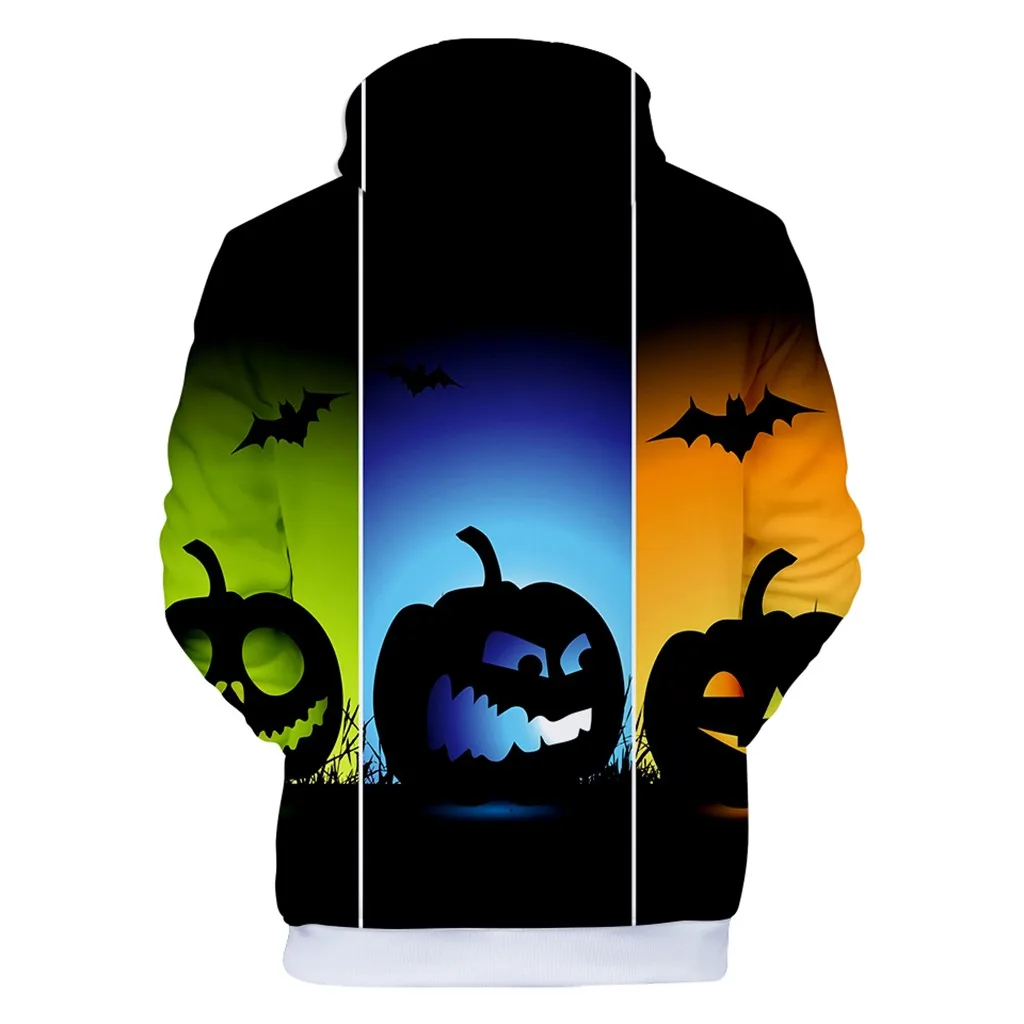 3D Хэллоуин печатных женщин негабаритных толстовки с длинным рукавом Спортивные