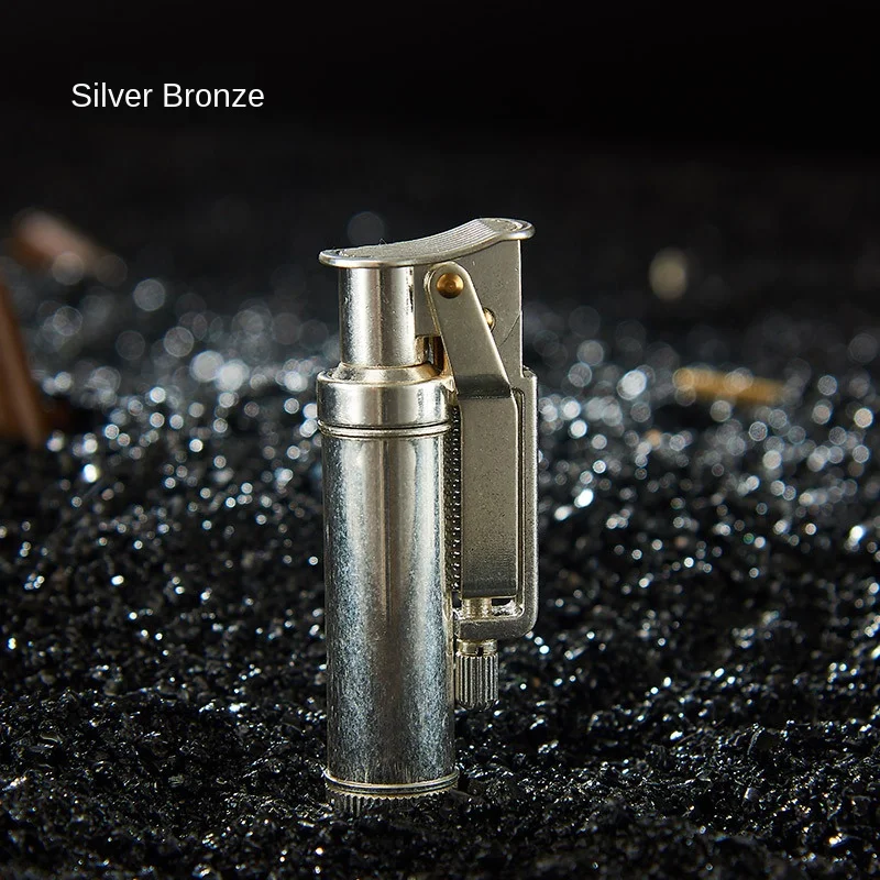 Тренч из чистой меди Классическая винтажная зажигалка с многоразовым кремниевым