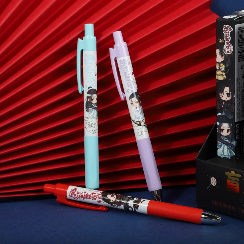 1Pc 2021 Anime Grandmaster Of Demonic Cultivation Ballpoint Pen Blind Box Mo Dao Zu Shi We Wuxian Student Black Marker | Канцтовары для